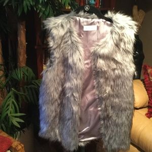 Faux Grey Fur Vest